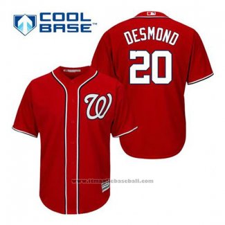 Maglia Baseball Uomo Washington Nationals Ian Desmond 20 Rosso Alternato Cool Base