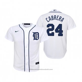 Maglia Baseball Bambino Detroit Tigers Miguel Cabrera Replica Primera Bianco