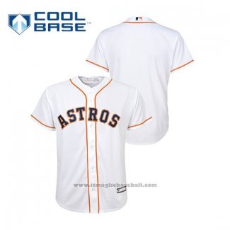 Maglia Baseball Bambino Houston Astros Cool Base Replica Bianco