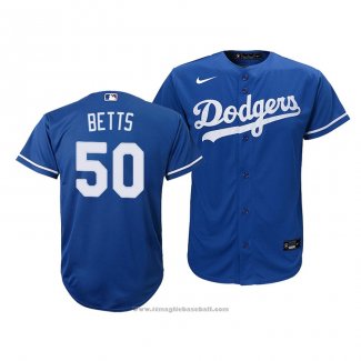 Maglia Baseball Bambino Los Angeles Dodgers Mookie Betts Replica Alternato 2020 Blu