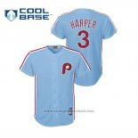 Maglia Baseball Bambino Philadelphia Phillies Bryce Harper Cool Base Blu