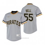 Maglia Baseball Bambino Pittsburgh Pirates Josh Bell Cooperstown Collection Road Grigio