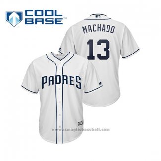 Maglia Baseball Bambino San Diego Padres Manny Machado Cool Base Home Bianco