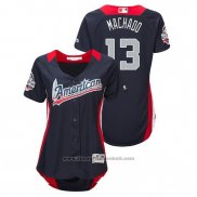 Maglia Baseball Donna All Star Manny Machado 2018 Home Run Derby American League Blu