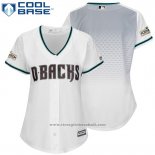 Maglia Baseball Donna Arizona Diamondbacks 2017 Postseason Bianco Cool Base