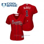 Maglia Baseball Donna Atlanta Braves Ozzie Albies Cool Base Alternato 2019 Rosso