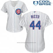 Maglia Baseball Donna Chicago Cubs 44 Anthony Rizzo Cool Base Bianco