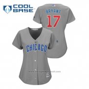 Maglia Baseball Donna Chicago Cubs Kris Bryant Cool Base Replica Grigio