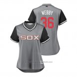 Maglia Baseball Donna Chicago White Sox Kevan Smith 2018 LLWS Players Weekend Webby Grigio