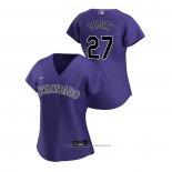 Maglia Baseball Donna Colorado Rockies Trevor Story 2020 Replica Alternato Viola