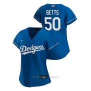 Maglia Baseball Donna Los Angeles Dodgers Mookie Betts Replica 2020 Alternato Blu