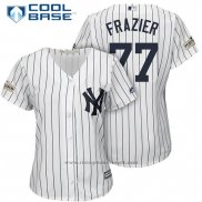 Maglia Baseball Donna New York Yankees 2017 Postseason Clint Frazier Bianco Cool Base