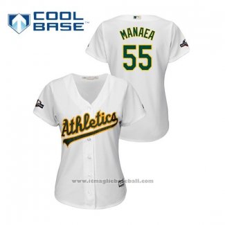 Maglia Baseball Donna Oakland Athletics Sean Manaea 2019 Postseason Cool Base Bianco