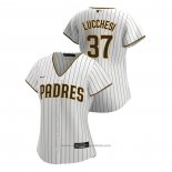 Maglia Baseball Donna San Diego Padres Joey Lucchesi Replica 2020 Home Bianco