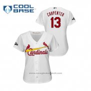 Maglia Baseball Donna St. Louis Cardinals Matt Carpenter 2019 Postseason Cool Base Bianco