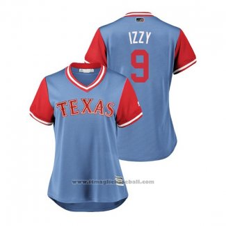 Maglia Baseball Donna Texas Rangers Isiah Kiner Falefa 2018 LLWS Players Weekend Izzy Blu