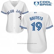 Maglia Baseball Donna Toronto Blue Jays Jose Bautista Cool Base Bianco