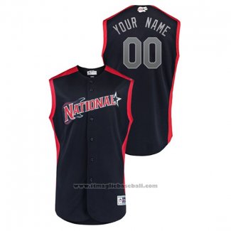 Maglia Baseball Uomo 2019 All Star National League Workout Personalizzate Blu