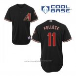 Maglia Baseball Uomo Arizona Diamondbacks 11 A.j. Pollock Nero Alternato Cool Base