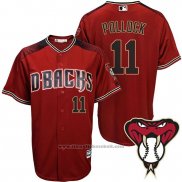 Maglia Baseball Uomo Arizona Diamondbacks 11 A.j. Pollock Nero Alternato Cool Base