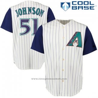 Maglia Baseball Uomo Arizona Diamondbacks 51 Randy Johnson Bianco Cool Base