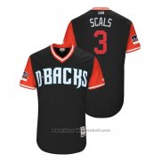 Maglia Baseball Uomo Arizona Diamondbacks Daniel Descalso 2018 LLWS Players Weekend Scals Nero