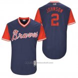 Maglia Baseball Uomo Atlanta Braves 2017 Little League World Series 2 Micah Johnson Blu