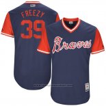 Maglia Baseball Uomo Atlanta Braves 2017 Little League World Series 39 Sam Freeman Blu