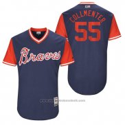 Maglia Baseball Uomo Atlanta Braves 2017 Little League World Series 55 Josh Collmenter Blu