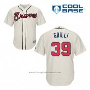Maglia Baseball Uomo Atlanta Braves 39 Jason Grilli Crema Alternato Cool Base