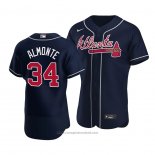 Maglia Baseball Uomo Atlanta Braves Abraham Almonte Autentico Alternato Blu