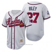 Maglia Baseball Uomo Atlanta Braves Austin Riley Cooperstown Collection Autentico Bianco