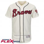 Maglia Baseball Uomo Atlanta Braves Blank Bianco Flex Base Autentico Collection
