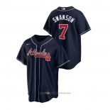 Maglia Baseball Uomo Atlanta Braves Dansby Swanson 2020 Replica Alternato Blu