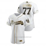 Maglia Baseball Uomo Atlanta Braves Luke Jackson Golden Edition Autentico Bianco