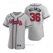 Maglia Baseball Uomo Atlanta Braves Mark Melancon Autentico 2020 Road Grigio