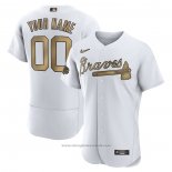 Maglia Baseball Uomo Atlanta Braves Personalizzate 2022 All Star Autentico Bianco