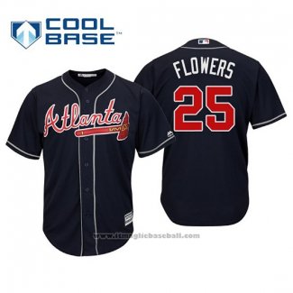 Maglia Baseball Uomo Atlanta Braves Tyler Flowers Cool Base Alternato 2019 Blu