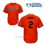 Maglia Baseball Uomo Baltimore Orioles 2 J.j. Hardy Arancione Alternato Cool Base