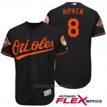 Maglia Baseball Uomo Baltimore Orioles 8 Cal Ripken Nero 2017 Flex Base