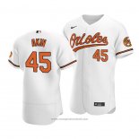 Maglia Baseball Uomo Baltimore Orioles Keegan Akin Autentico Primera 2020 Bianco