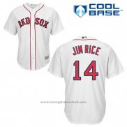 Maglia Baseball Uomo Boston Red Sox 14 Jim Rice Bianco Home Cool Base