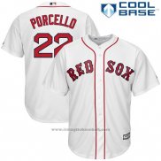 Maglia Baseball Uomo Boston Red Sox 22 Rick Porcello Bianco Cool Base