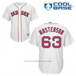 Maglia Baseball Uomo Boston Red Sox 63 Justin Masterson Bianco Home Cool Base