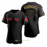 Maglia Baseball Uomo Boston Red Sox Eduardo Rodriguez Nero 2021 Salute To Service