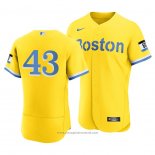 Maglia Baseball Uomo Boston Red Sox Garrett Richards 2021 City Connect Autentico Or