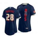 Maglia Baseball Uomo Boston Red Sox J.d. Martinez Autentico Flex Base Grigio