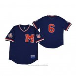 Maglia Baseball Uomo Boston Red Sox Memphis 6 Mesh Replica Blu