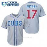 Maglia Baseball Uomo Chicago Cubs 17 Kris Bryant Grigio Alternato Cool Base