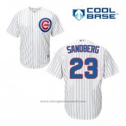 Maglia Baseball Uomo Chicago Cubs 23 Ryne Sandberg Bianco Home Cool Base